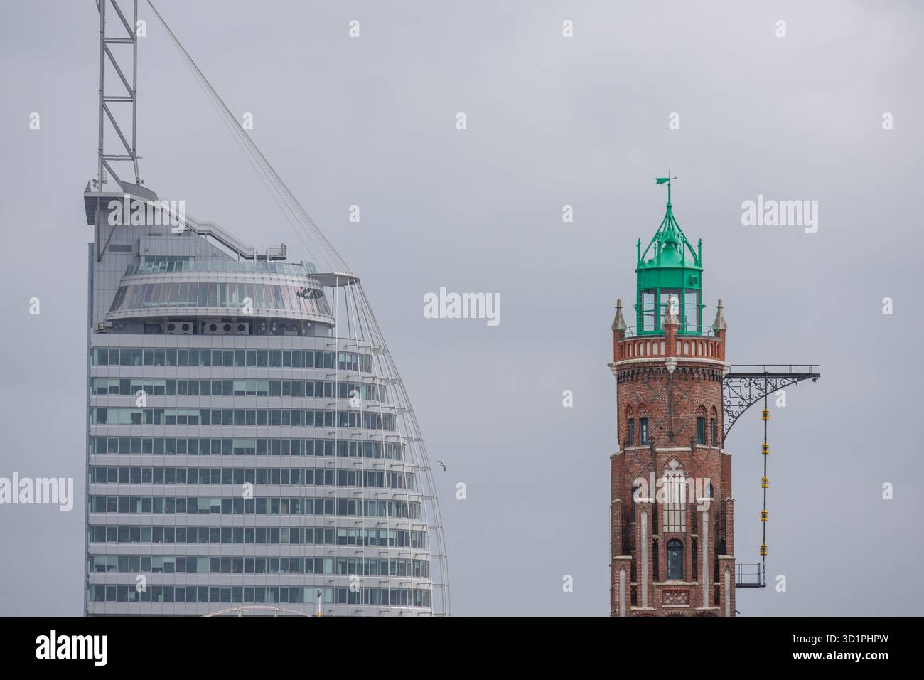Im Überseehafen Bremerhaven An Der Nordsee Stockfoto