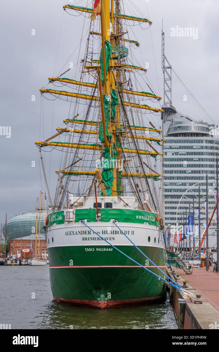 Im Überseehafen Bremerhaven An Der Nordsee Stockfoto