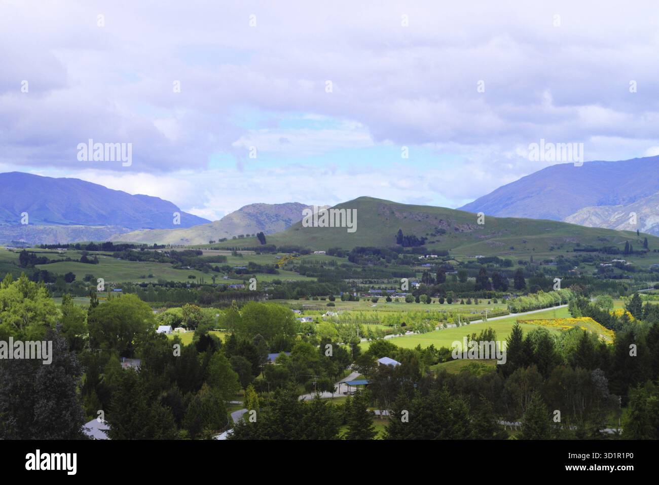 Wunderschöne Aussicht auf die Berge in Queenstown, Neuseeland Stockfoto