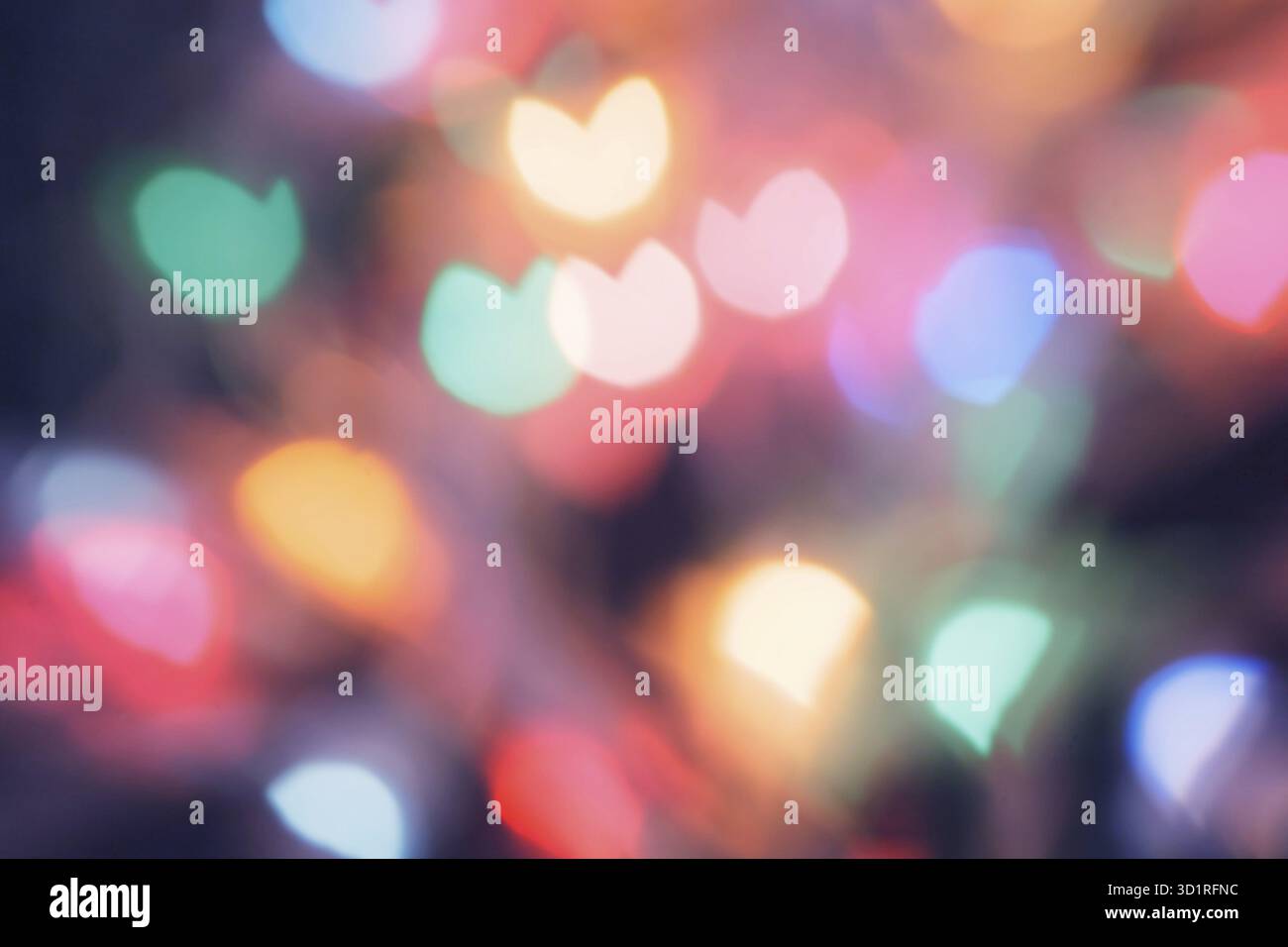 Verschwommene Lichter im Vintage-farbenen Hintergrund, Bokeh in Vintage-Farbe Stockfoto