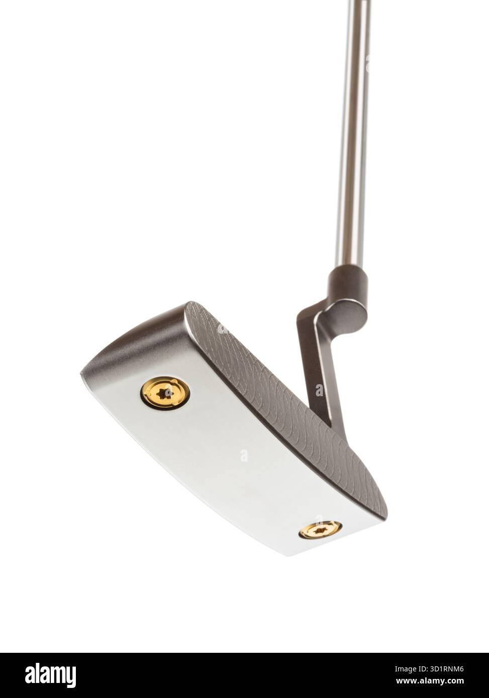 Unten am Golf Club Putter isoliert auf weißem Hintergrund Stockfoto