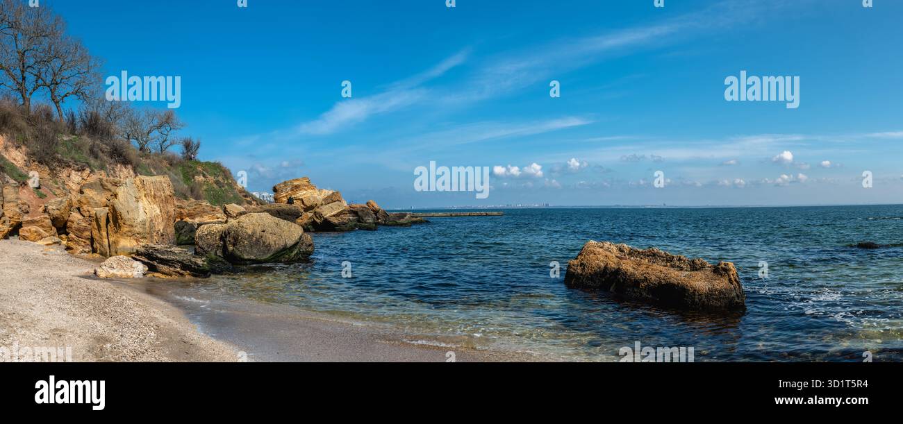 Wild Beach in Odessa, Ukraine Stockfoto