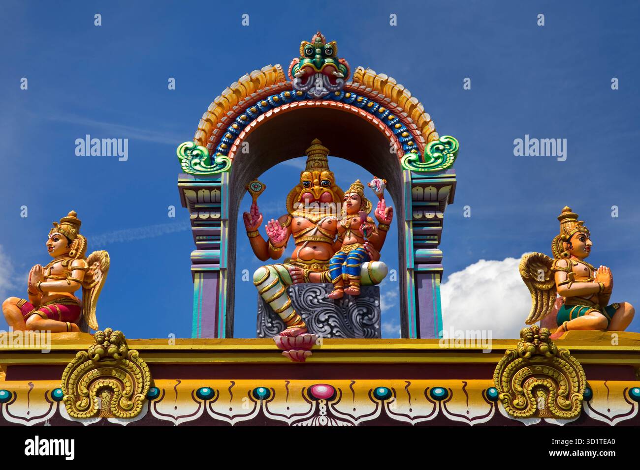 Hindu-Kulturzentrum, Kulturzentrum der Hindu-Gemeinde in Uentrop, Hamm, Ruhrgebiet, Nordrhein-Westfalen, Deutschland, Europa Stockfoto