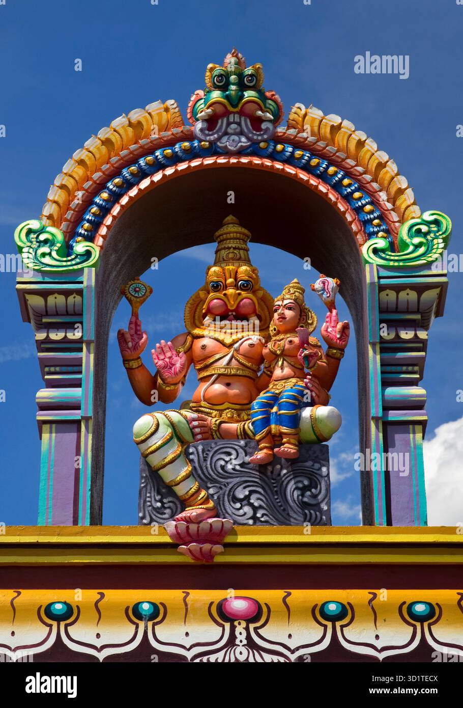 Hindu-Kulturzentrum, Kulturzentrum der Hindu-Gemeinde in Uentrop, Hamm, Ruhrgebiet, Nordrhein-Westfalen, Deutschland, Europa Stockfoto