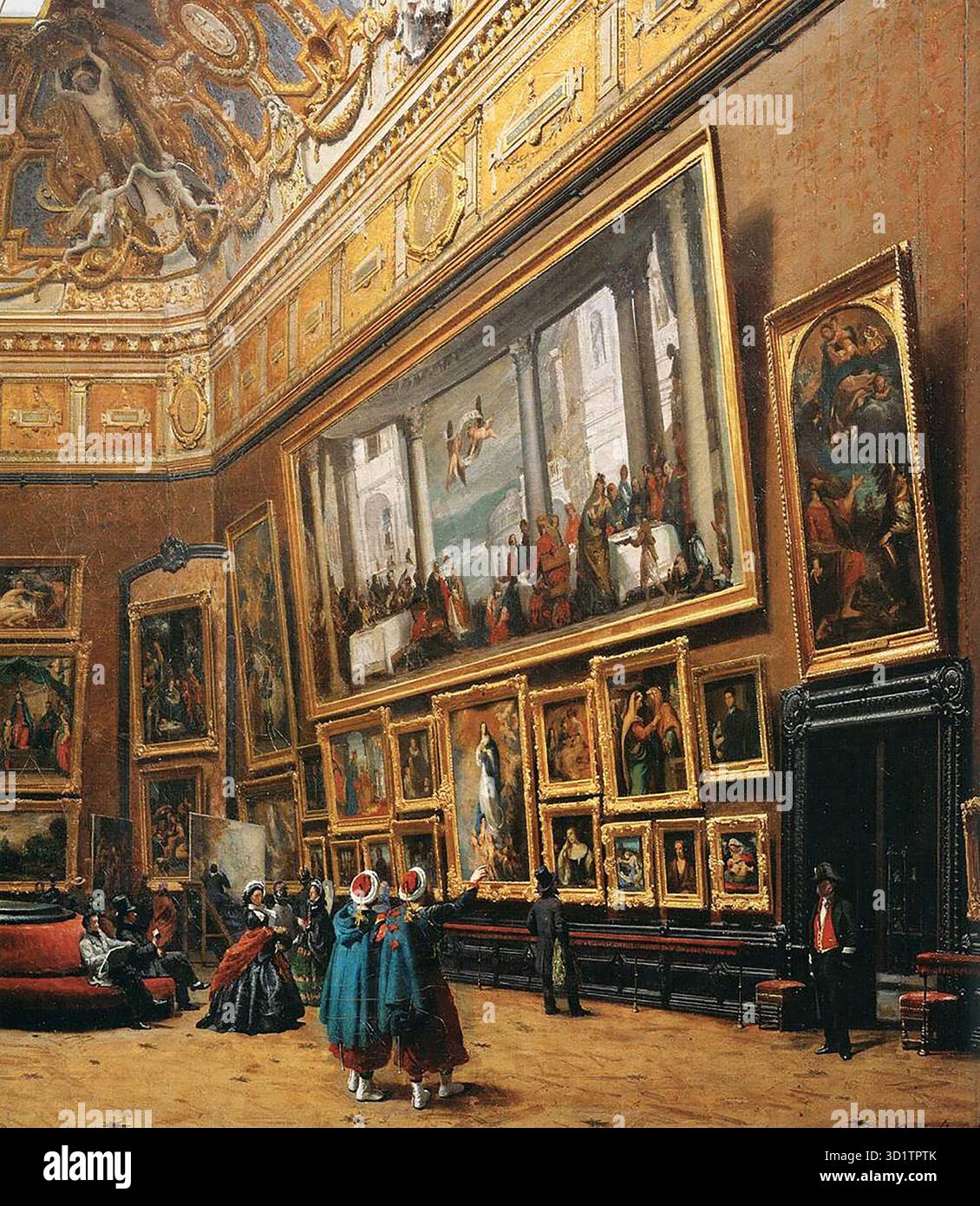 CASTIGLIONE, Giuseppe (* 1829, Neapel, d. 1908, Paris) Blick auf den Grand Salon Carr? Im Louvre (Detail) 1861 Öl auf Leinwand Mus?e du Louvre, Paris --- Schlüsselwörter: ----------------- Autor: CASTIGLIONE, Giuseppe Titel: Blick auf den Grand Salon Carr? Im Louvre (Detail) Zeitlinie: 1851-1900 Schule: Italienisch Form: Malerei Art: Innenraum Stockfoto