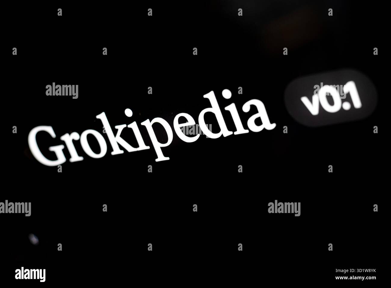 Kalifornien, USA. Oktober 2025. Elon Musks XAI hat Grokipedia ins Leben gerufen, eine KI-generierte Online-Enzyklopädie. Quelle: Stu Gray/Alamy Live News Stockfoto