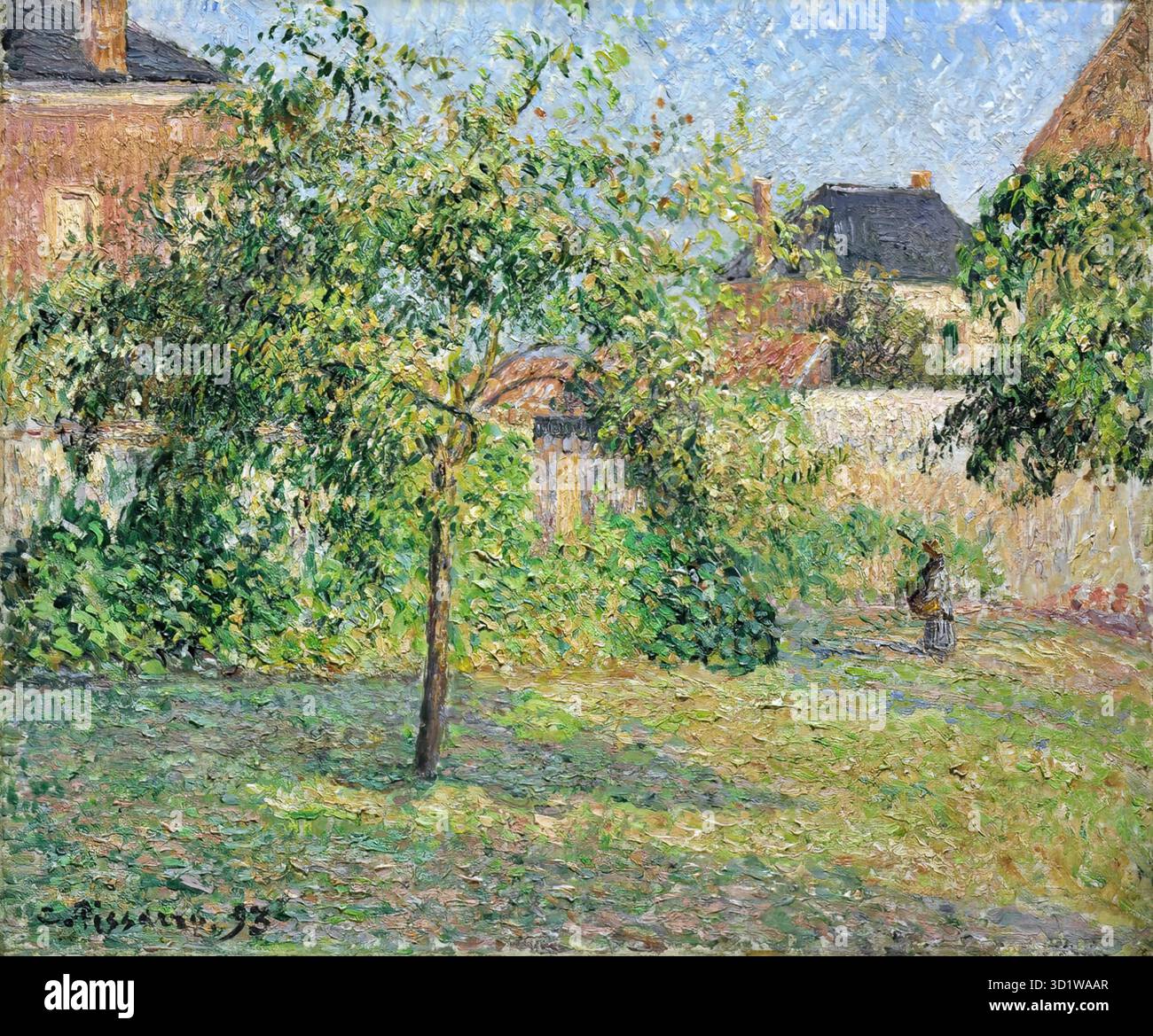 Pomera auf einer Wiese, ragny, 1893 von Camille Pissarro. Stock Vektor