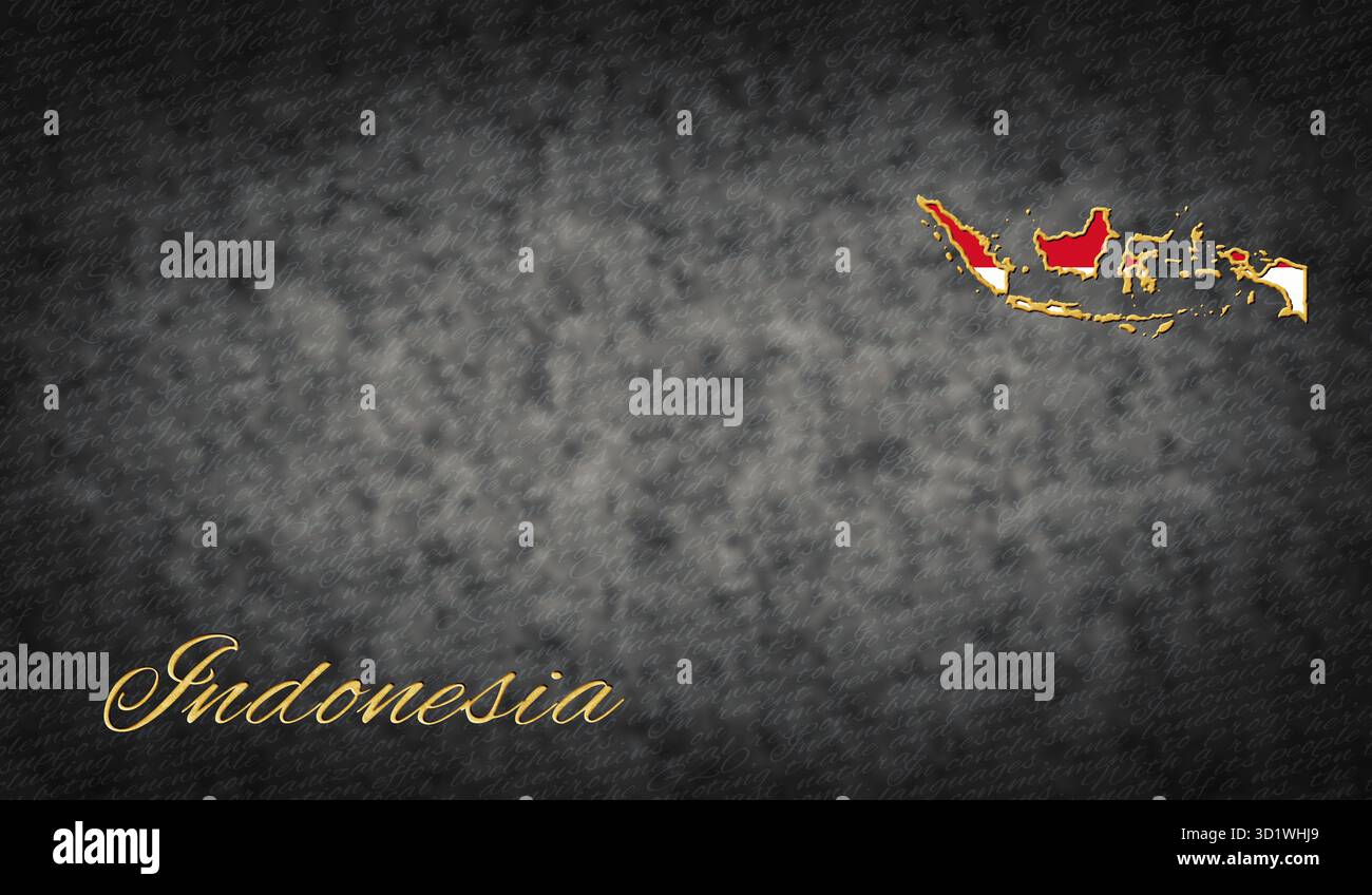 Indonesien Symbole, Karte von Indonesien Stockfoto