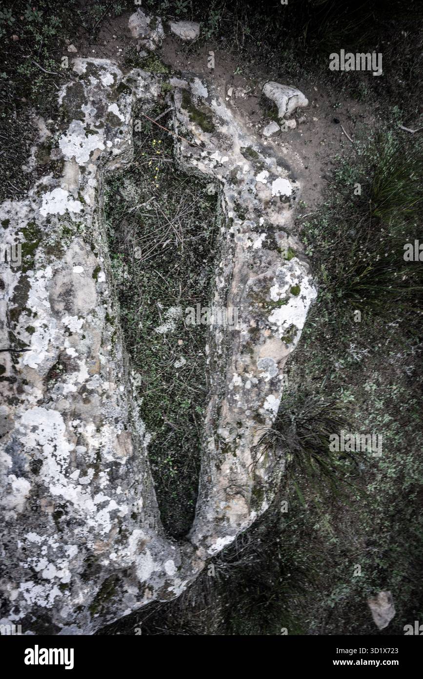 Nekropole von Santiuste in Corvio Stockfoto