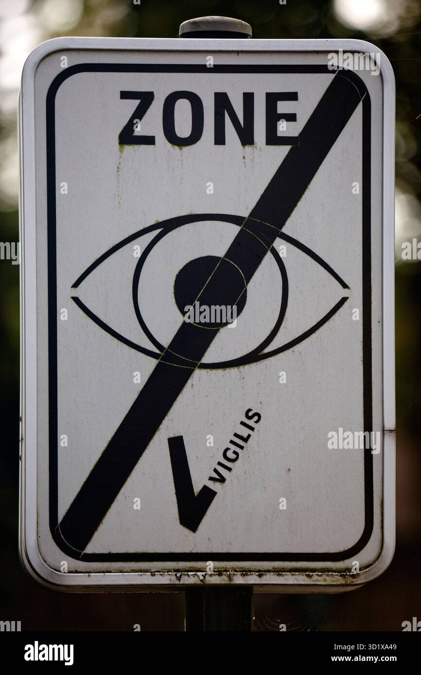 Signalgrenze, Zone für die Einhaltung des Schutzes personenbezogener Daten, Europäisches Parlament Stockfoto