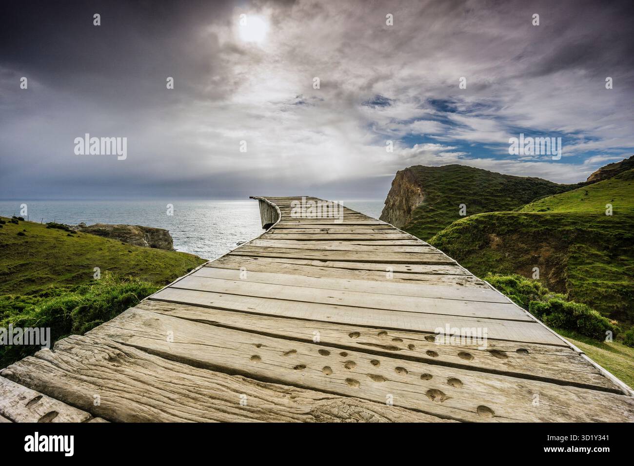 Pier of the Souls, Pirulil, Westküste der Großen Insel Chiloé, Patagonien, Republik Chile, Südamerika Stockfoto