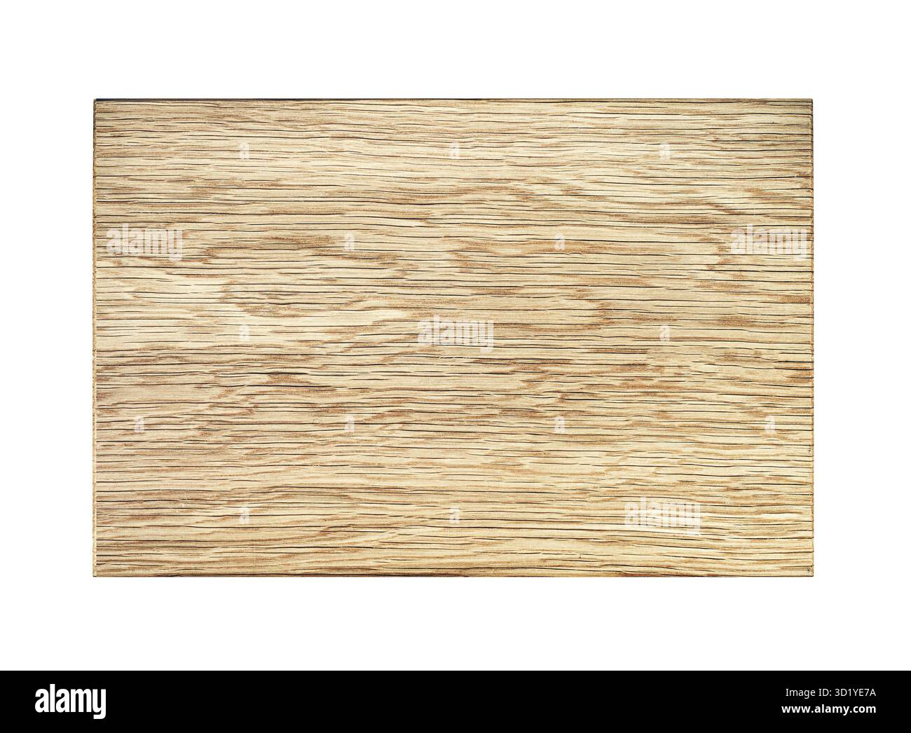 Fertige Palmenholzdiele, Ausschnitt auf weiß Stockfoto