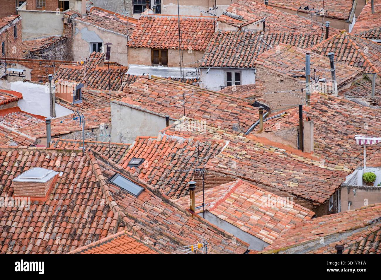 Dächer von Häusern, Arnedo, La Rioja, Spanien, Europa Stockfoto