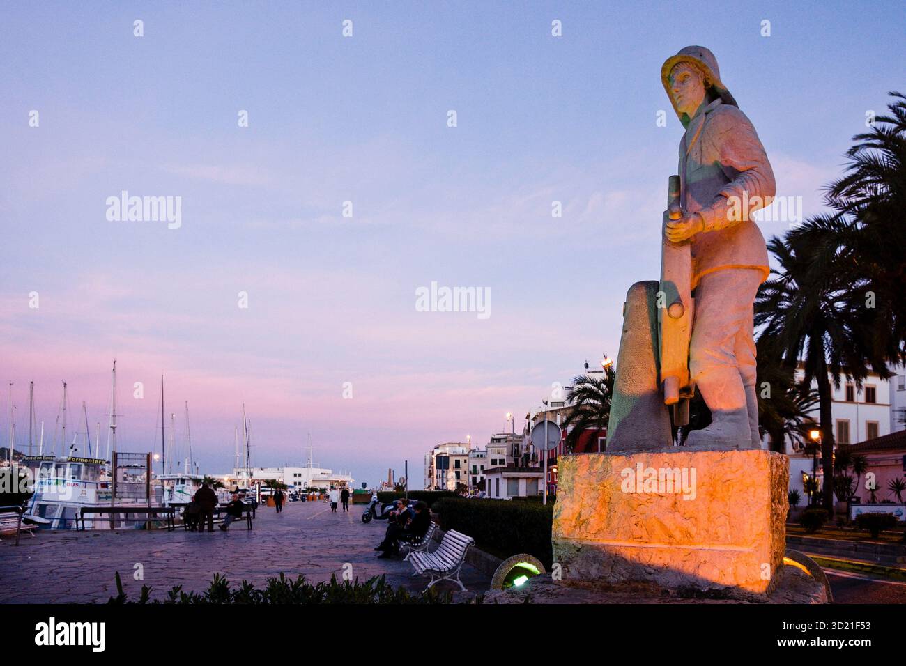 Denkmal für die Menschen auf dem Meer, Ibiza, Balearen, Spanien Stockfoto