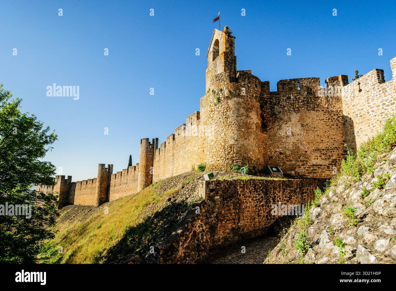 Templerburg von Tomar, Jahr 1162, Nationaldenkmal, Tomar, Santarem Bezirk, Medio Tejo, Region Centro, Portugal, Europa Stockfoto
