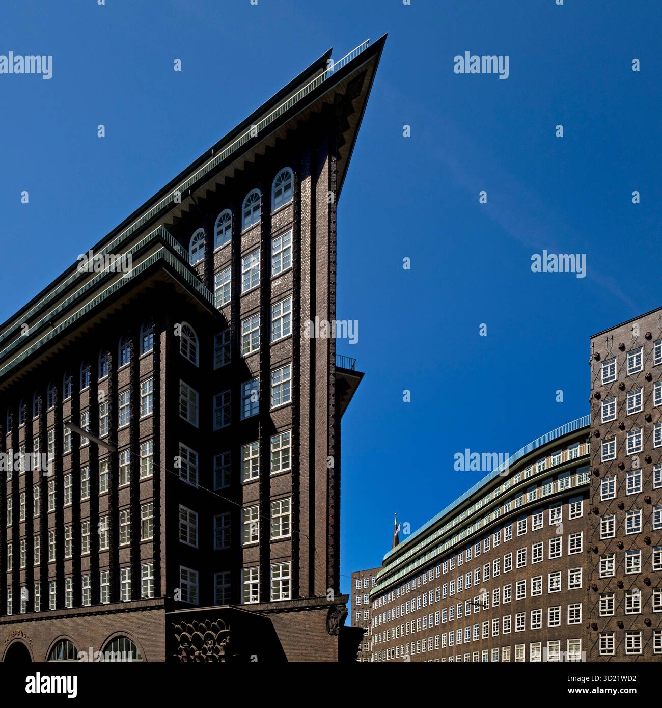 Chilehaus, mit seiner Spitze des Sprinkenhof, UNESCO-Weltkulturerbe, Hamburg, Deutschland, Europa Stockfoto