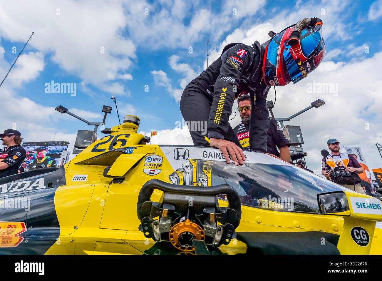 NTT INDYCAR SERIE 2025: Bommarito Automotive Group 500 Colton Herta Stockfoto