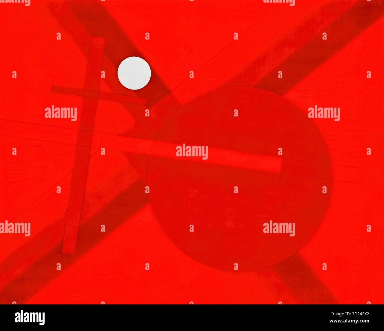 László Moholy Nagy, Komposition G4, abstrakte Malerei in Tusche und Waschung unter gemaltem Galaith, 1926 Stockfoto