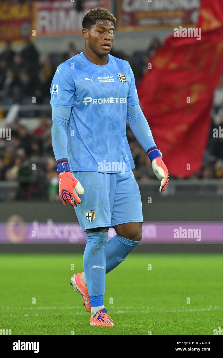 Rom, Italien. Oktober 2025. Zion Suzuki von Parma während der Serie A Match zwischen AS Roma und Parma im olimpico-Stadion in Rom, Italien, 29. Oktober 2025. Mattia Vian Credit: Unabhängige Fotoagentur/Alamy Live News Stockfoto