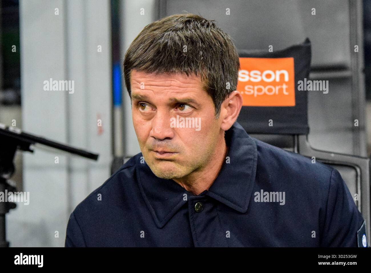 Mailand, Italien. Oktober 2025. Cheftrainer von Inter Cristian Chivu während Inter - FC Internazionale vs ACF Fiorentina, italienisches Fußball-Serie A Spiel in Mailand, Italien, 29. Oktober 2025 Credit: Independent Photo Agency/Alamy Live News Stockfoto