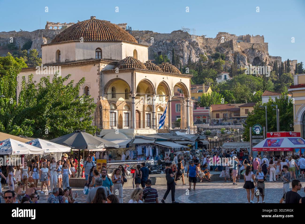 Tzistarakis-Moschee auf dem Monastiraki-Platz in Athen, Griechenland Stockfoto