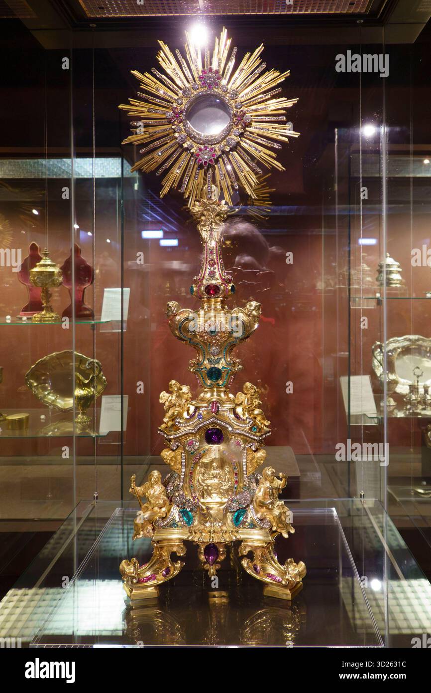 Bemposta Monstrance im Nationalmuseum für antike Kunst (Museu Nacional de Arte Antiga) Lissabon, Portugal, Europa Stockfoto