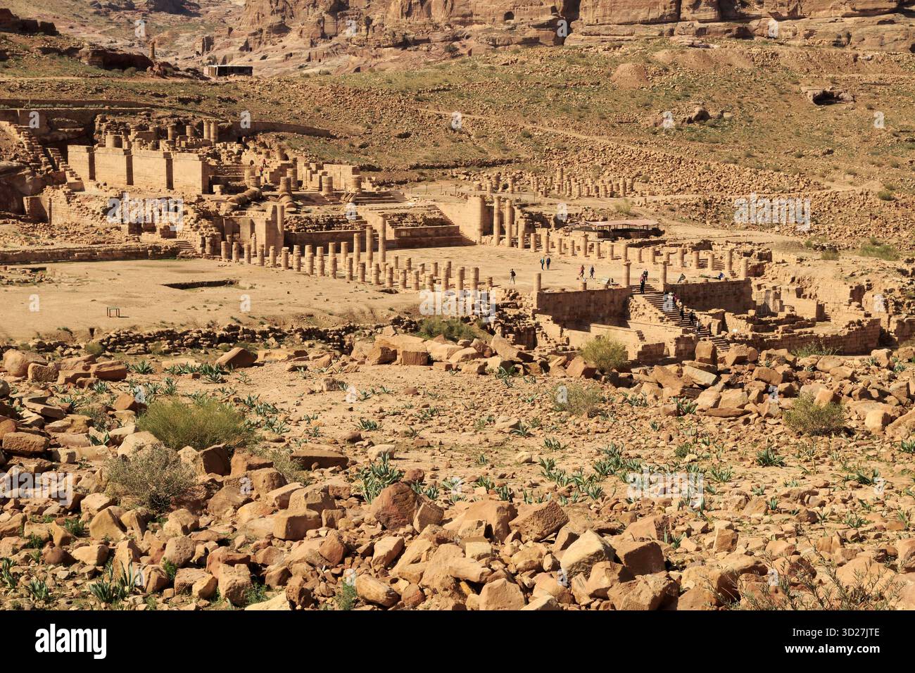 Griechischer Tempel in der antiken Stadt Petra in Jordanien Stockfoto