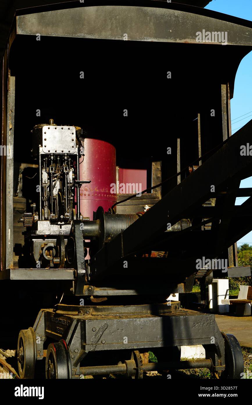 Maquina de gruas utilizada para emergencias ferroviarias Stockfoto