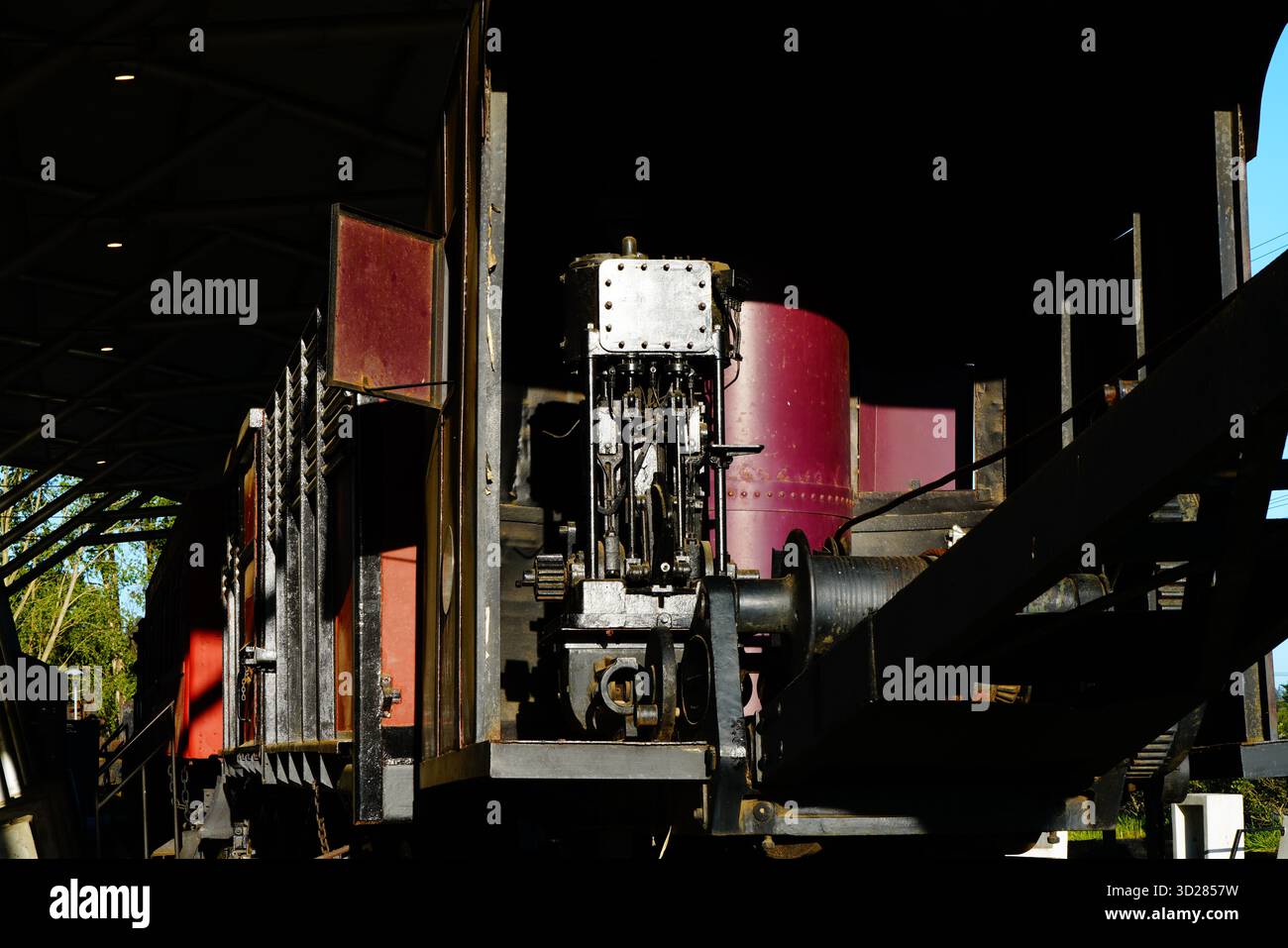Maquina de gruas utilizada para emergencias ferroviarias Stockfoto