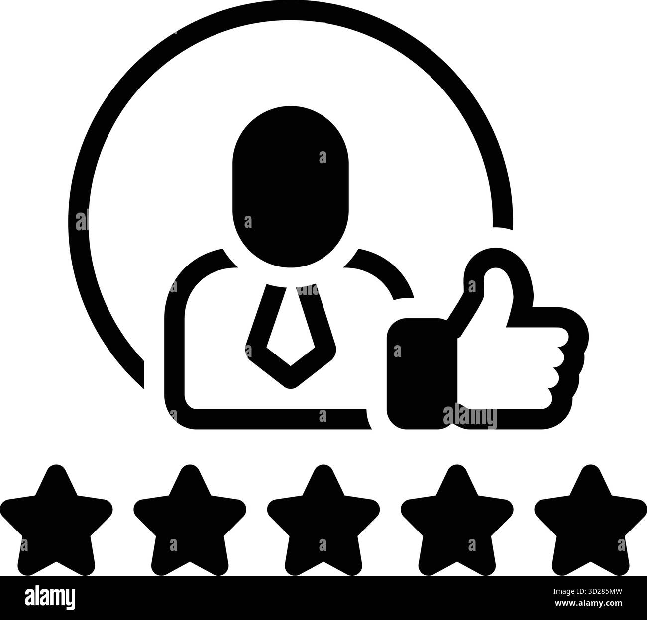 Symbol für Kundenzufriedenheit, Kunde Stock Vektor