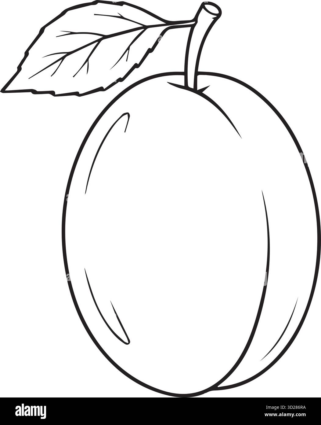 Apple Outline, Obst, Natur, Lebensmittel, Gesund, Organisch, Illustration Stock Vektor