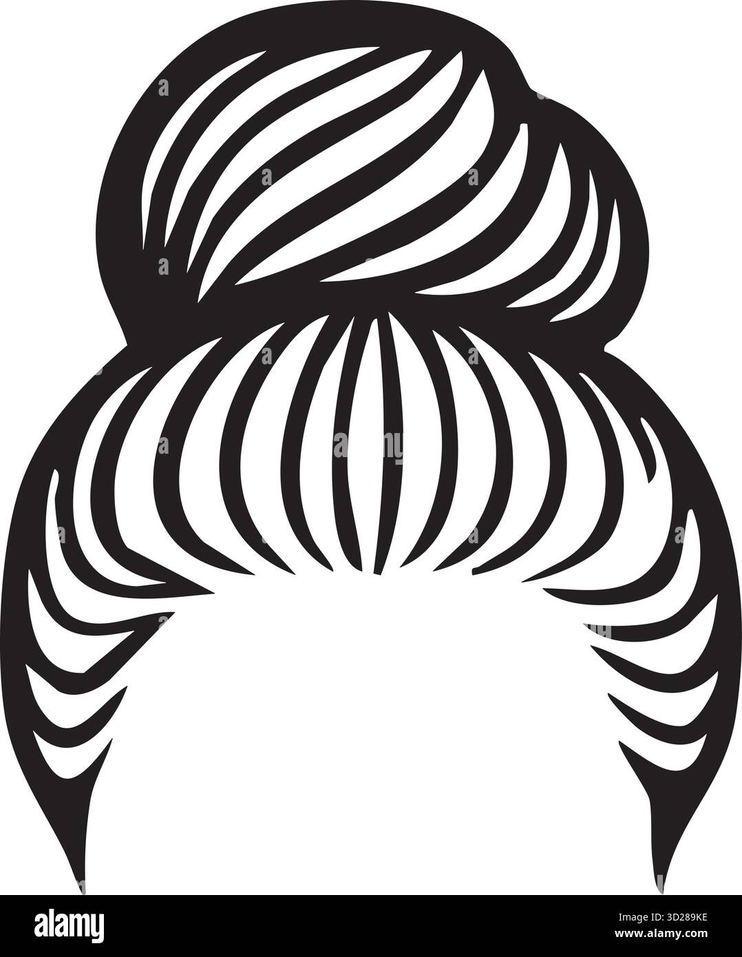 Ein voluminös gerafftes Brötchen zeigt rhythmisch gekrümmte Rippenlinien für eine formschöne Textur und Höhe Stock Vektor