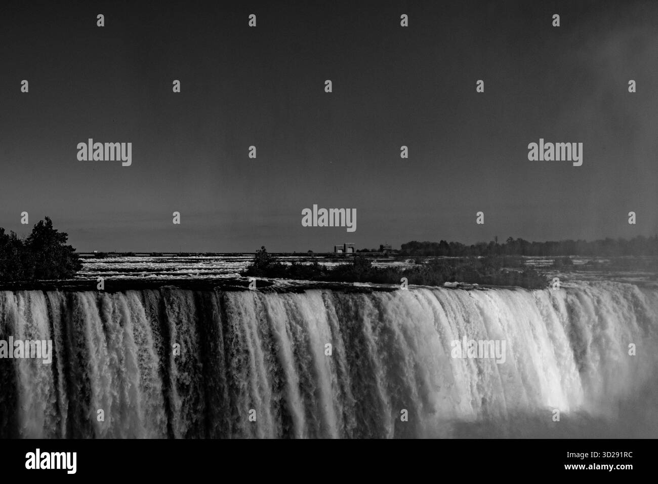 Monochrome Majestät der Horseshoe Falls, Niagara Stockfoto
