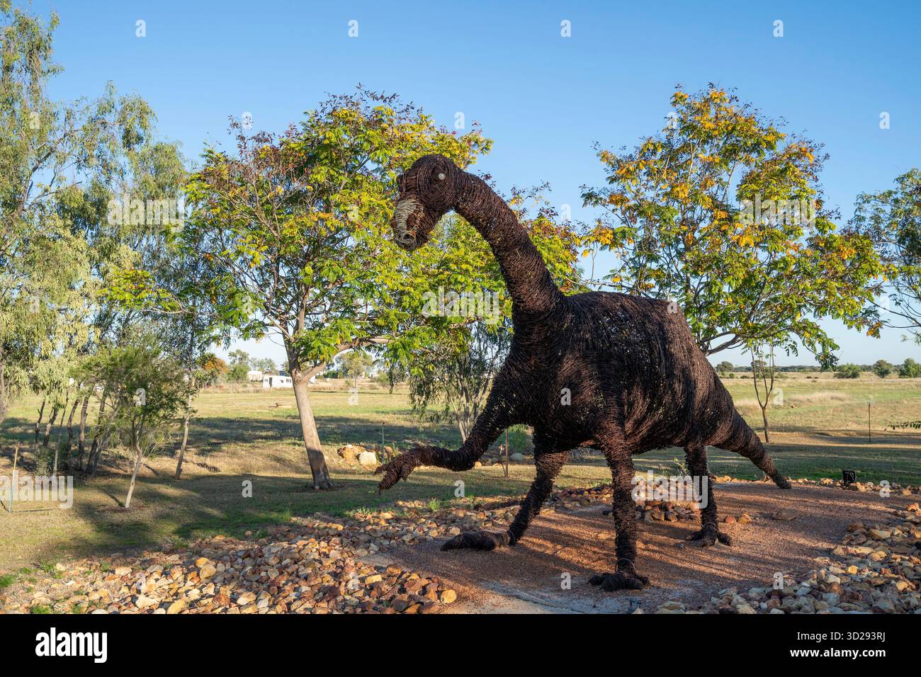 Statue des Muttaburrasaurus im Park, Muttaburra, Queensland, Australien Stockfoto