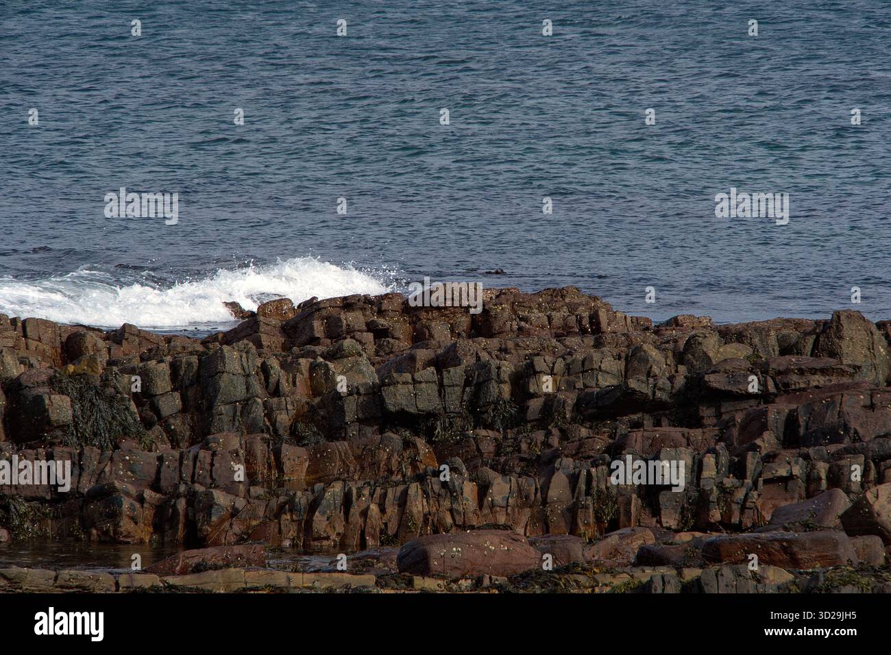 John o' Groats Rocks: Nordöstlich von Canisbay, im historischen County Caithness, dem schottischen Highlands GeolScotland, Vereinigtes Königreich Stockfoto