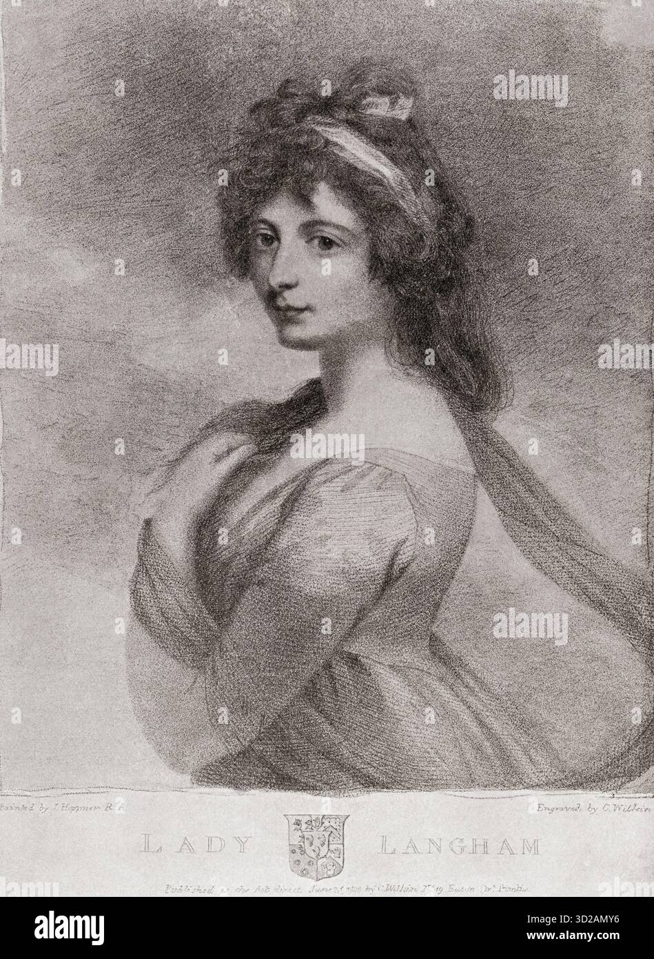 Henrietta Elizabeth Frederica Vane, Lady Langham, 1780 - 1809. 1. Ehefrau von Sir William Langham. Von The Connoiseur, A Magazine for Collectors, Januar 1902. Stockfoto