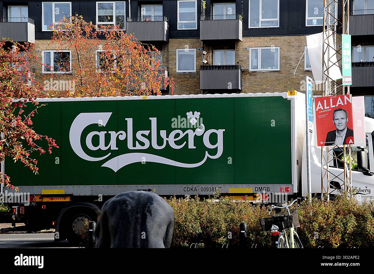 Kopenhagen/Dänemark/31 oct.2025/carlsberg Bierlieferwagen in der dänischen Hauptstadt. (Photo.Francis Joseph Dean/Dean Pictures) (nicht für kommerzielle und redaktionelle Zwecke) Stockfoto