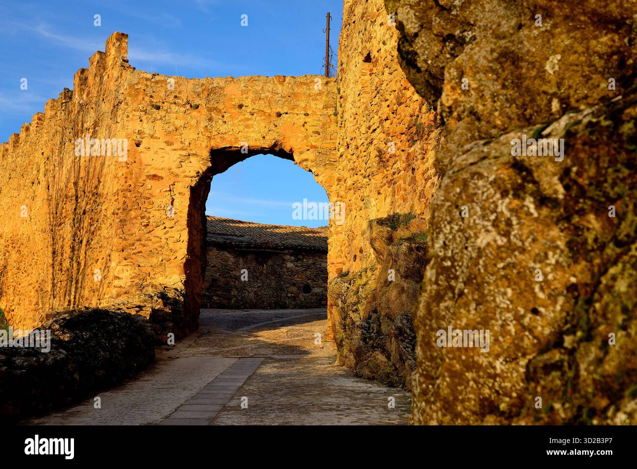 Mittelalterliche Stadt. Buitrago de Lozoya, Madrid, Spanien Stockfoto