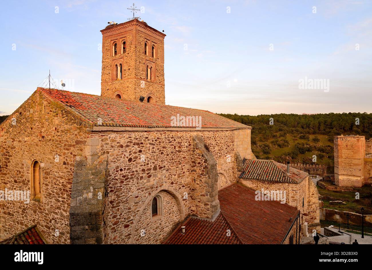 Mittelalterliche Stadt. Buitrago de Lozoya, Madrid, Spanien Stockfoto