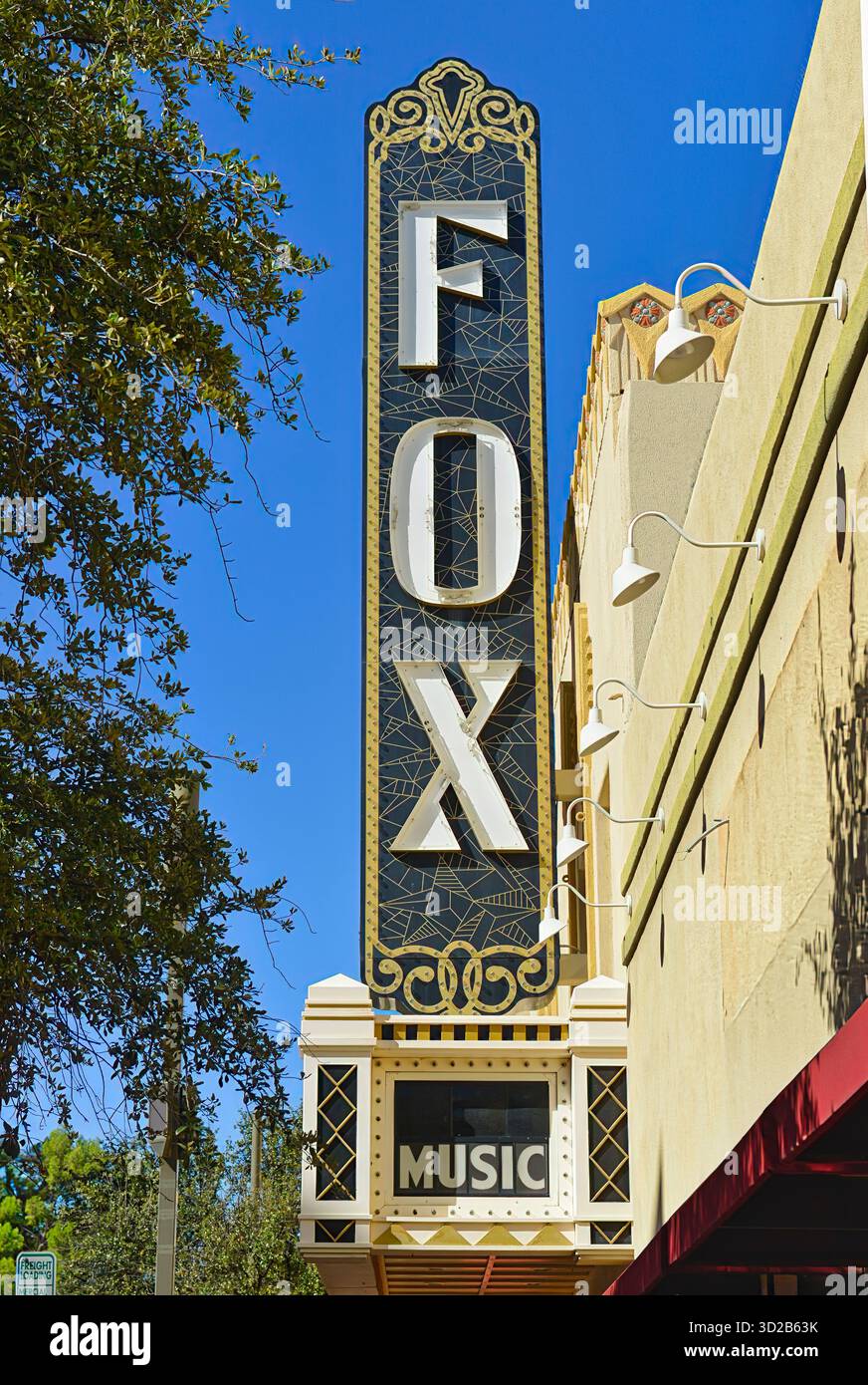Das Fox Theater Schild auf der West Congress Street in Tucson, Arizona Stockfoto