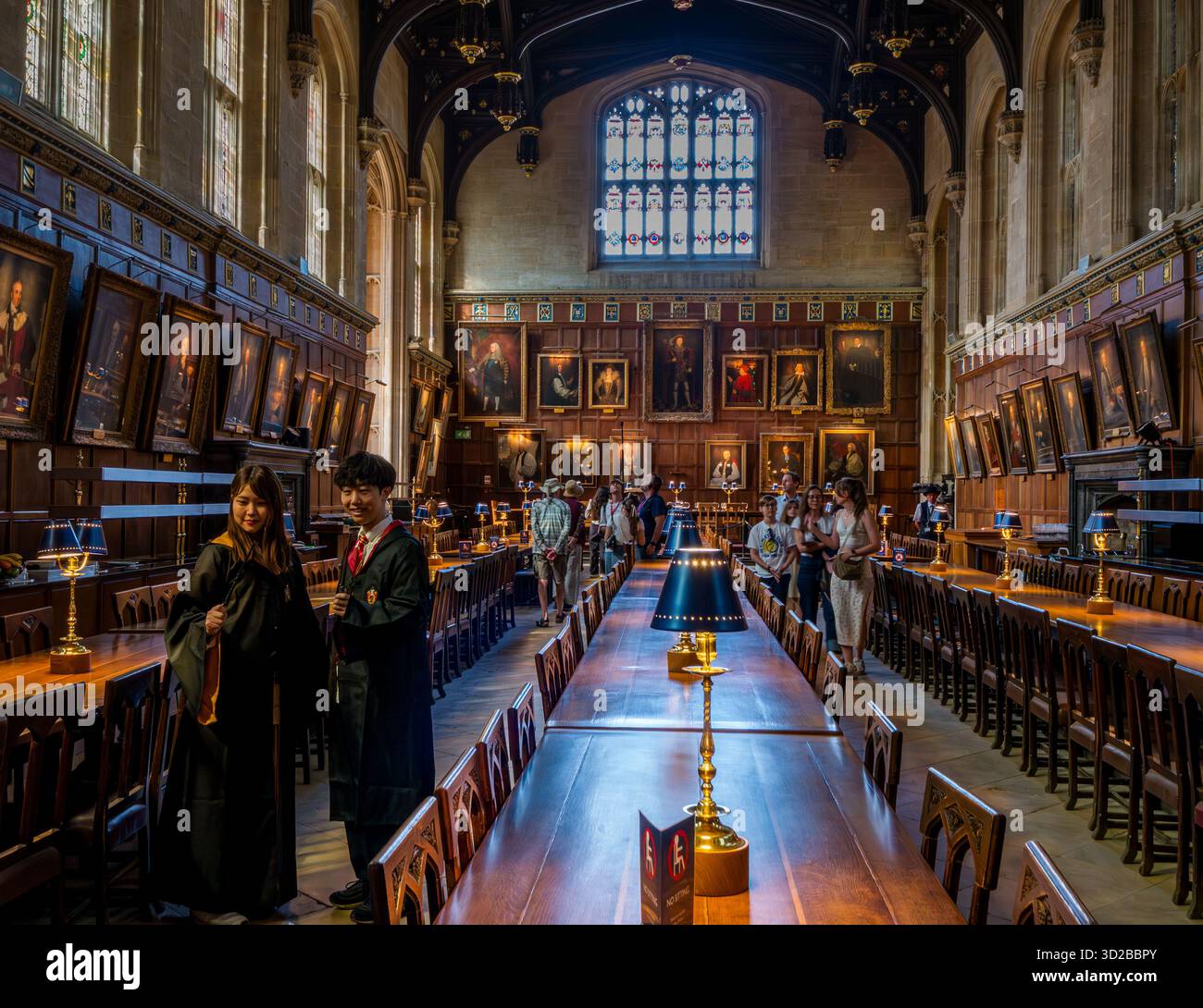 Harry Potter Fans im Speisesaal der Great Hall, Christ Church College, University of Oxford, Oxford, England, UK Stockfoto