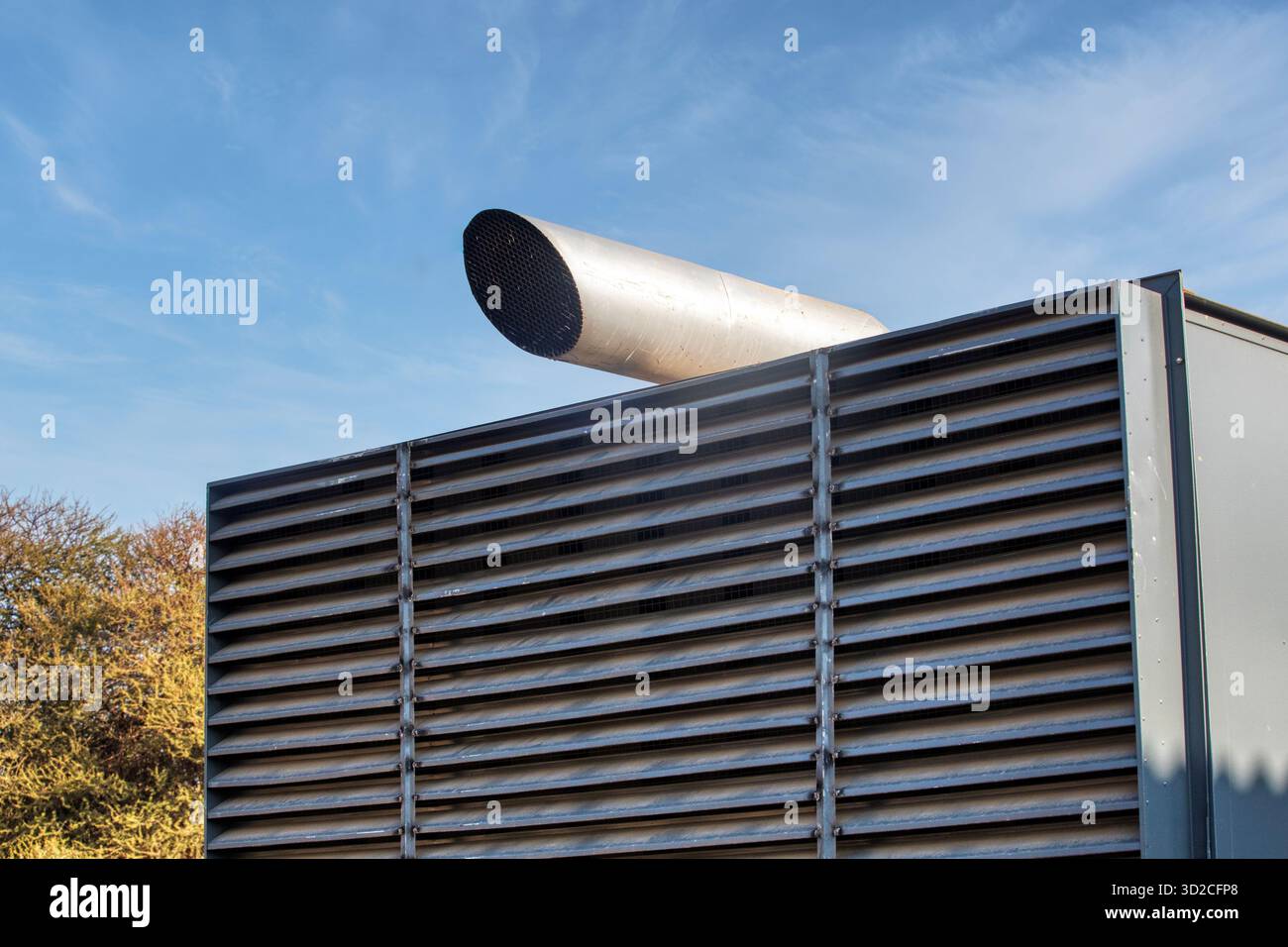 Containerisierter Stromerzeuger komplette Stromerzeugungssysteme in robusten Containern Stockfoto