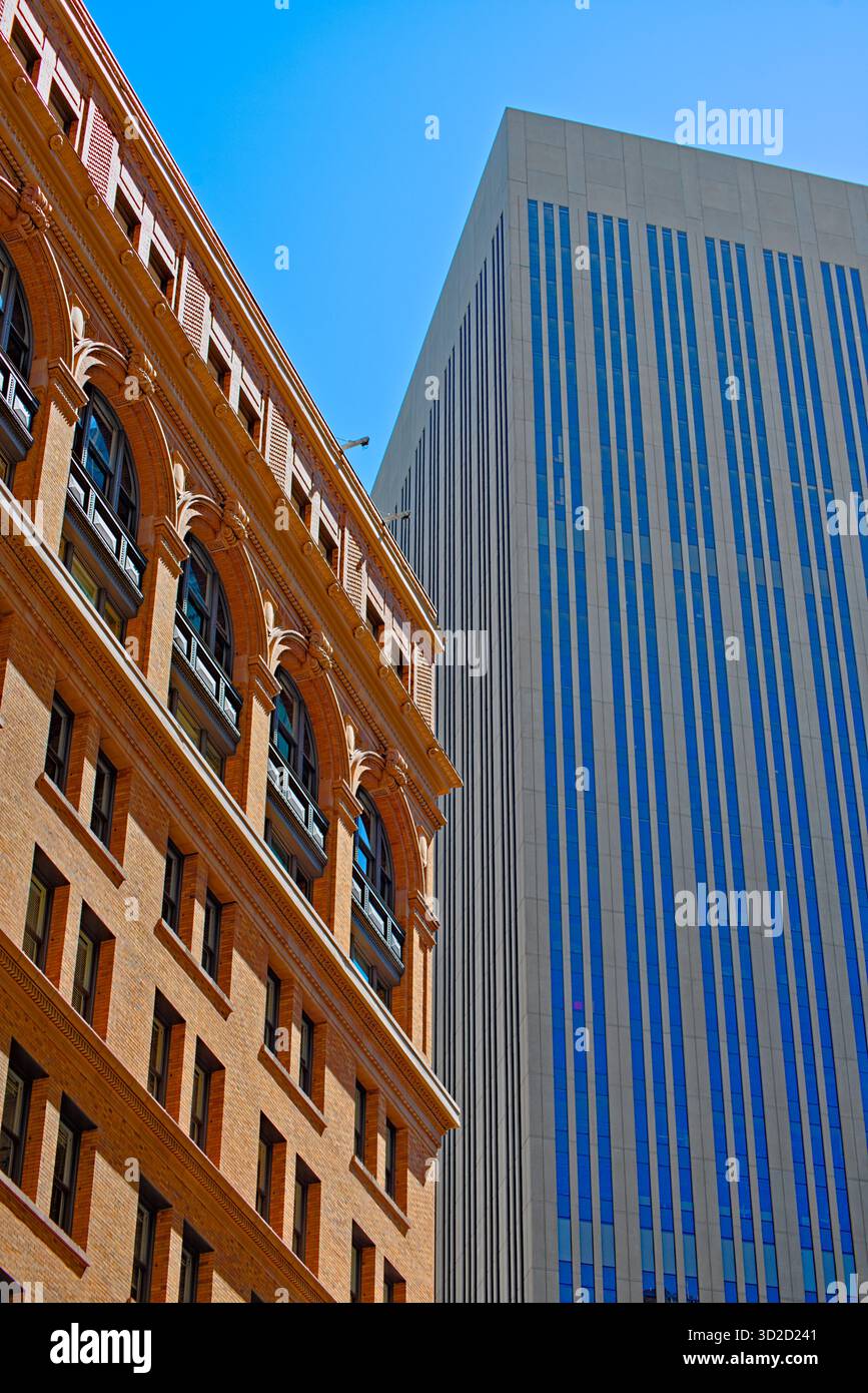 Vielfalt im architektonischen Stil von San Francisco Stockfoto