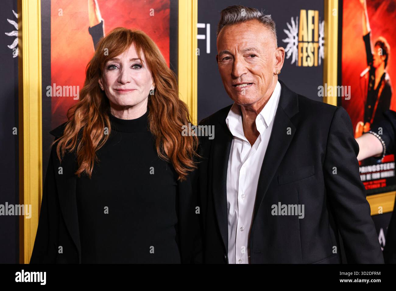 HOLLYWOOD, LOS ANGELES, KALIFORNIEN, USA - 22. OKTOBER: Der amerikanische Singer-Songwriter und Gitarrist Patti Scialfa und der Ehemann/amerikanische Sänger, Songwriter und Gitarrist Bruce Springsteen treffen am AFI (American Film Institute) fest 2025 ein 2025, das von Canva präsentiert wird. (Foto: Xavier Collin/Image Press Agency) Stockfoto