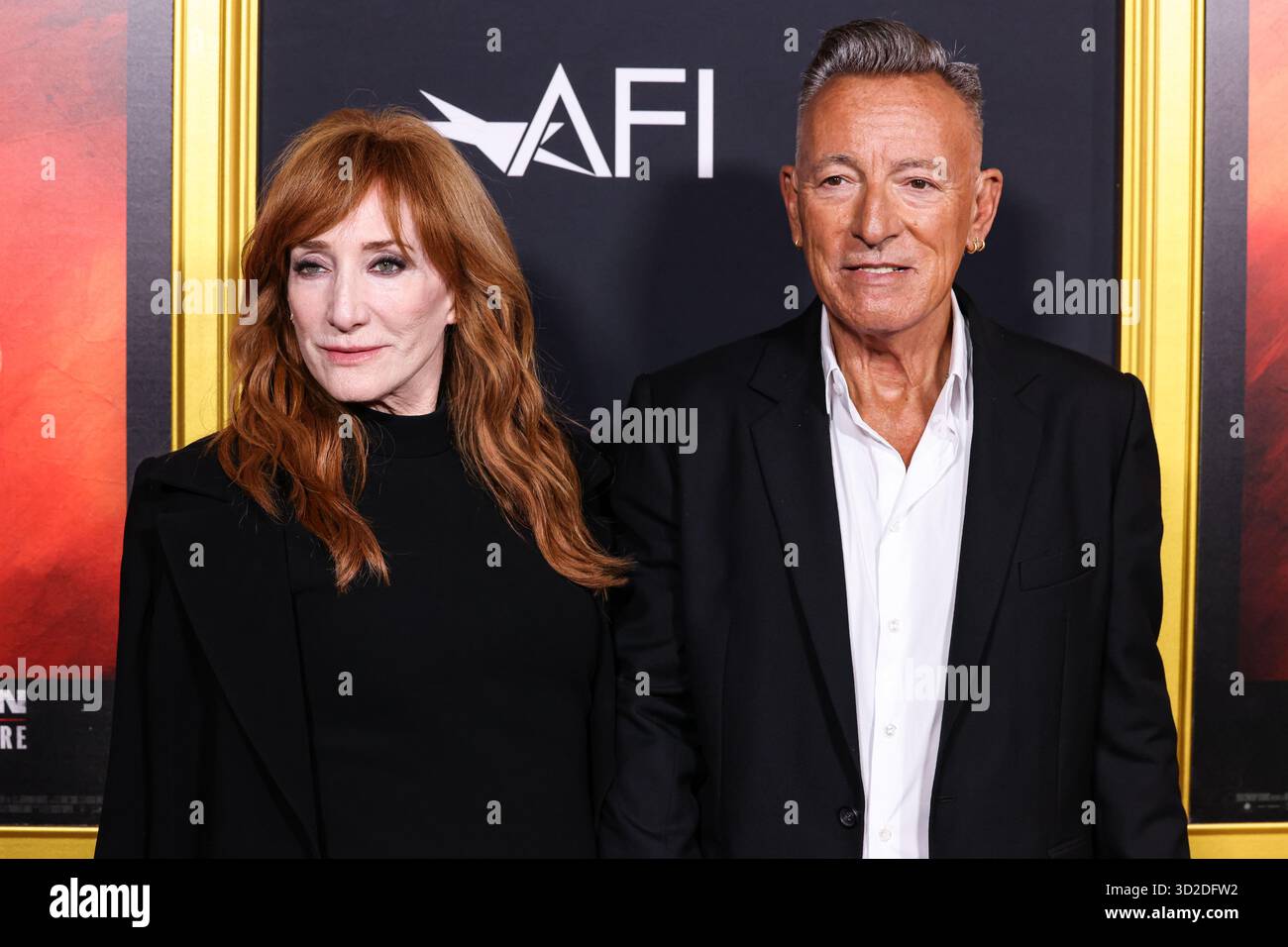 HOLLYWOOD, LOS ANGELES, KALIFORNIEN, USA - 22. OKTOBER: Der amerikanische Singer-Songwriter und Gitarrist Patti Scialfa und der Ehemann/amerikanische Sänger, Songwriter und Gitarrist Bruce Springsteen treffen am AFI (American Film Institute) fest 2025 ein 2025, das von Canva präsentiert wird. (Foto: Xavier Collin/Image Press Agency) Stockfoto