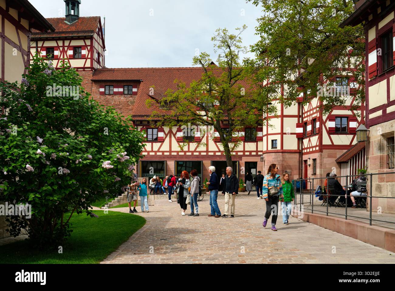 Burghof, Reichsschloss, Nürnberg Schloss, Nürnberg Stockfoto