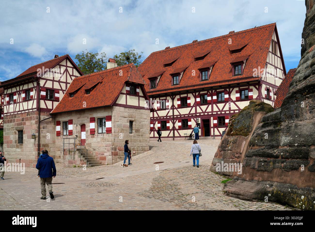 Burghof, Reichsschloss, Nürnberg Schloss, Nürnberg Stockfoto