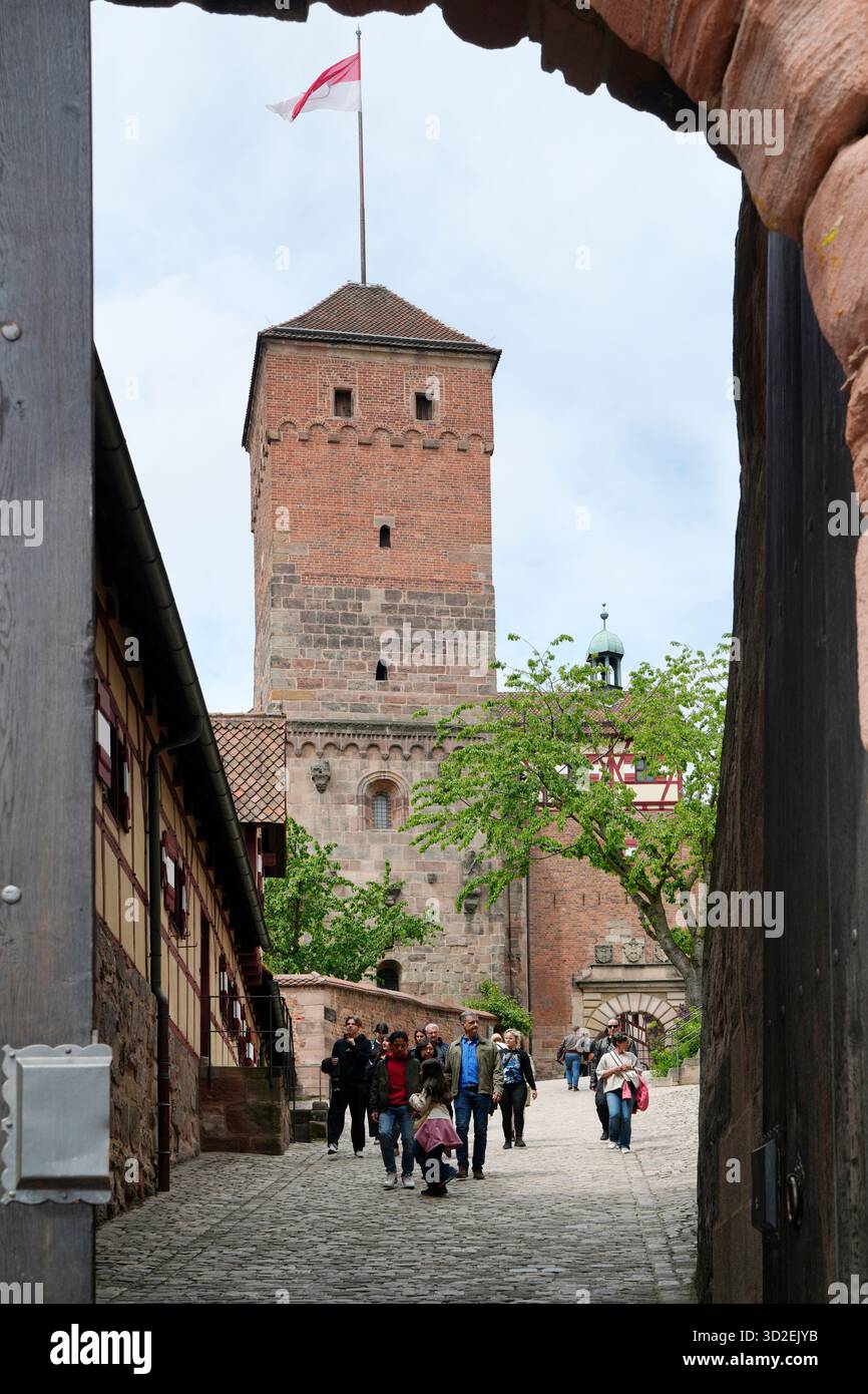 Burghof, Reichsschloss, Nürnberg Schloss, Nürnberg Stockfoto