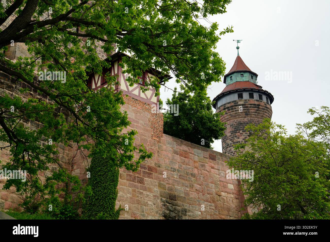 Kaiserliche Burg, Burgbefestigung, Nürnberg Burg, Nürnberg Stockfoto