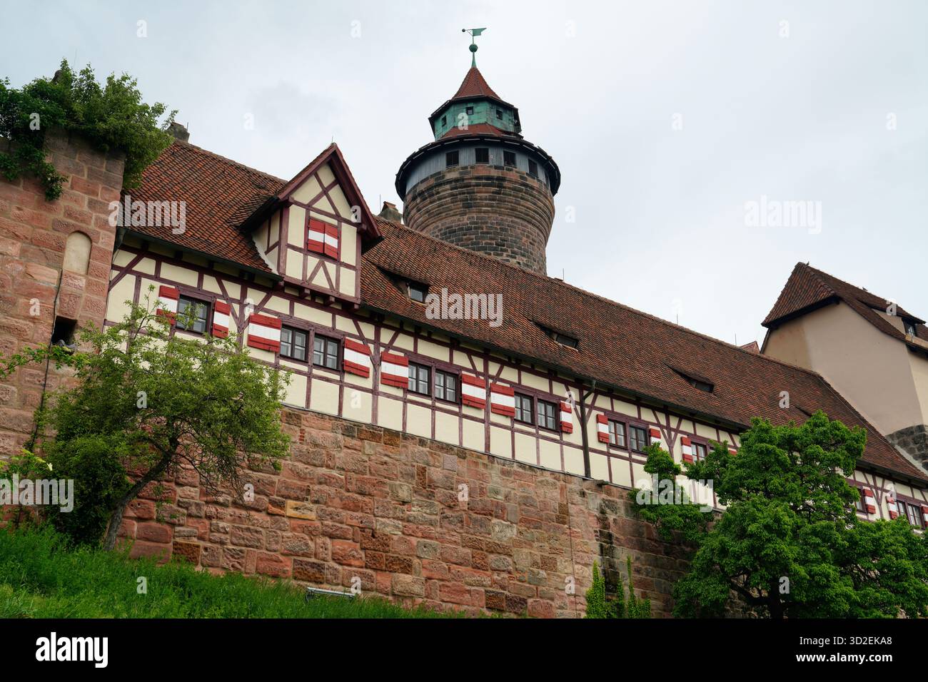 Kaiserliche Burg, Burgbefestigung, Nürnberg Burg, Nürnberg Stockfoto